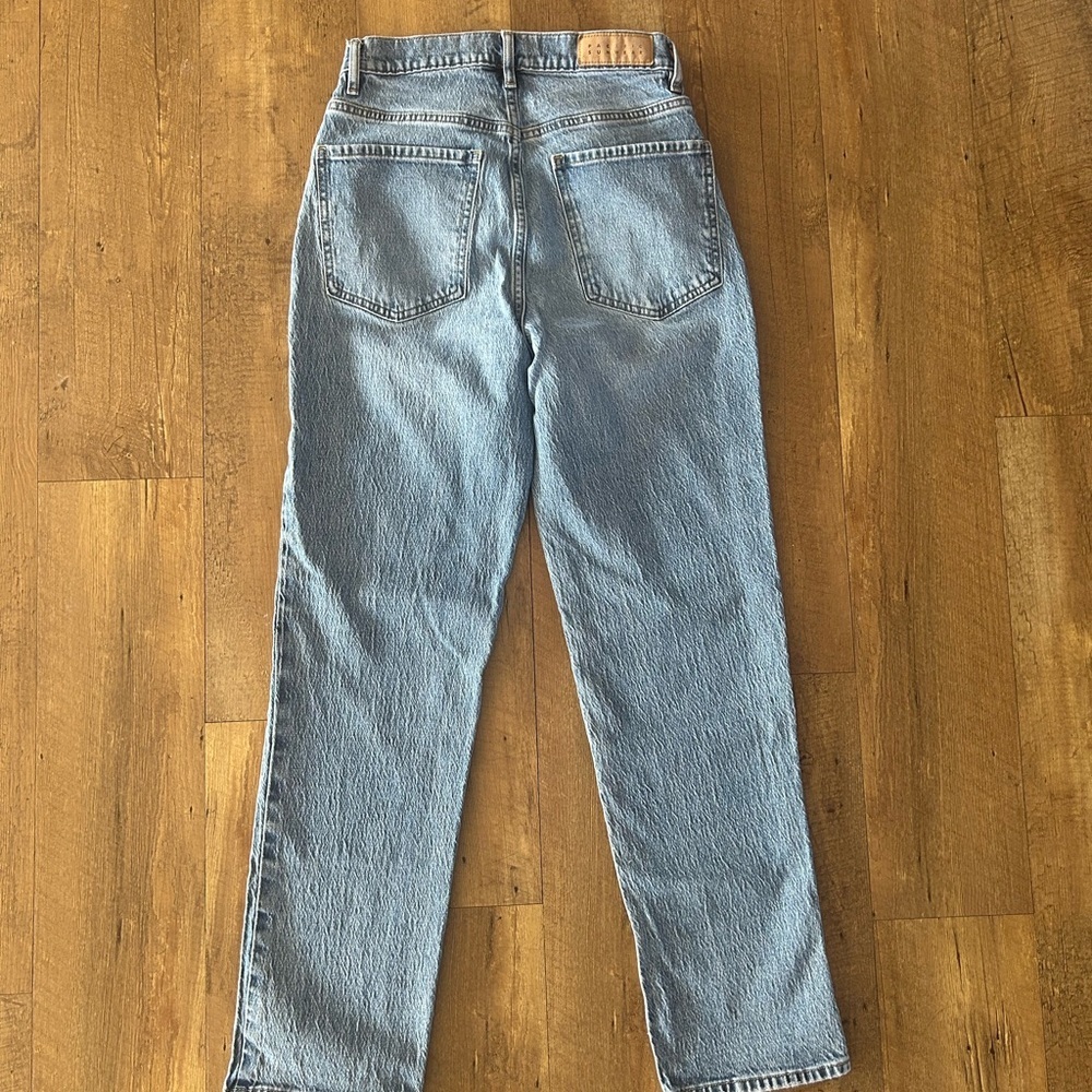 PacSun High Rise Stretch Dad Jeans 26 | Vintage Light Wash Straight Leg - Picture 9 of 12